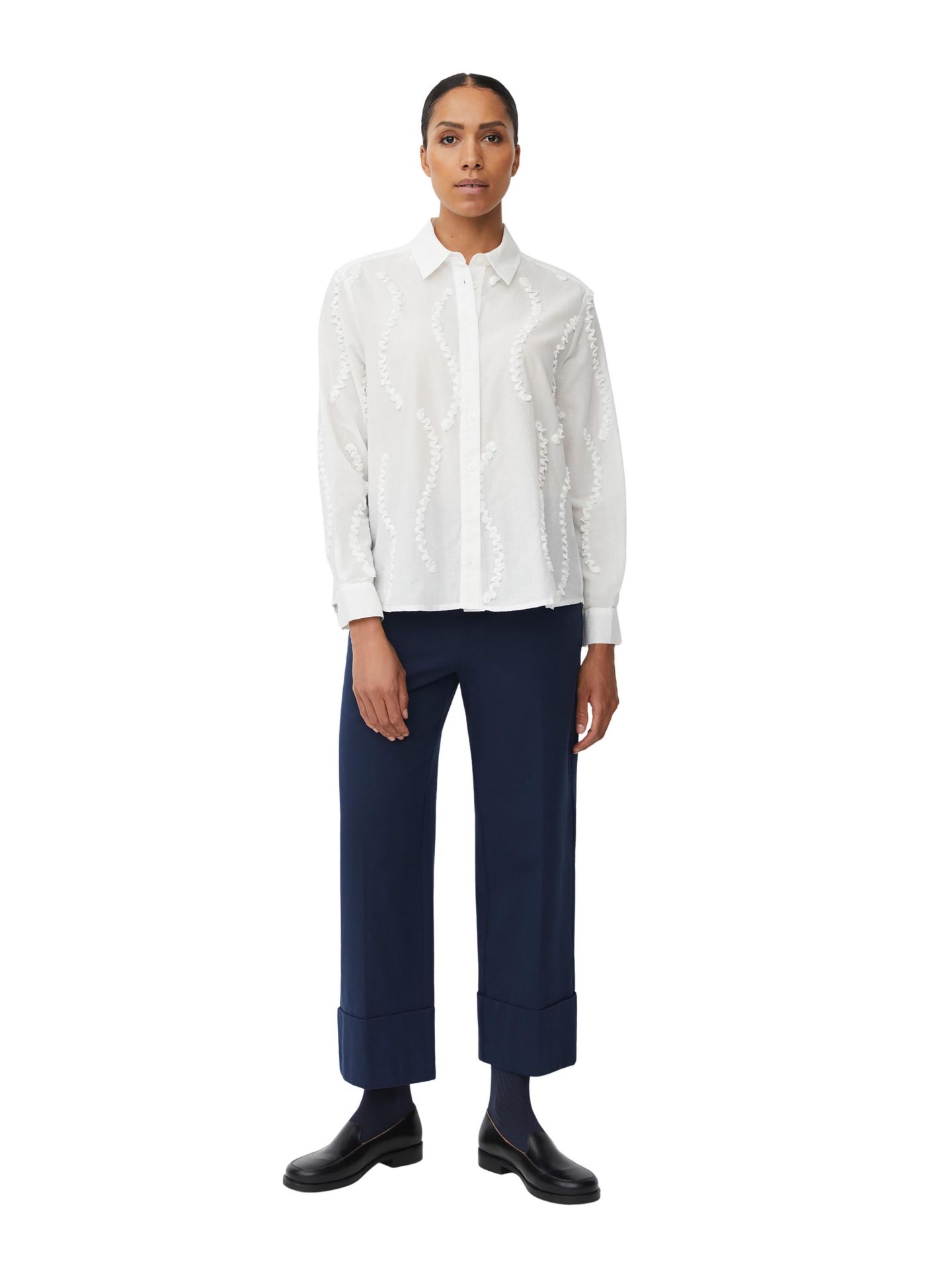 Женская рубашка Masai Copenhagen MaImma 100% Cotton Long Sleeve, цвет: Чёрный — фото 2