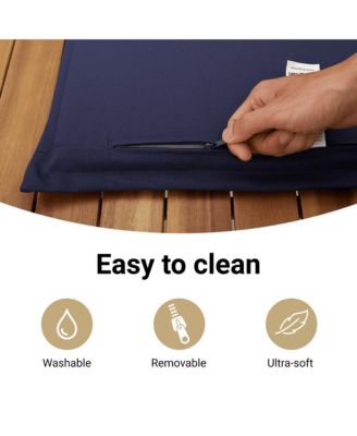 Patio Sofa Grey and Navy Blue PE rattan and powder-coated steel