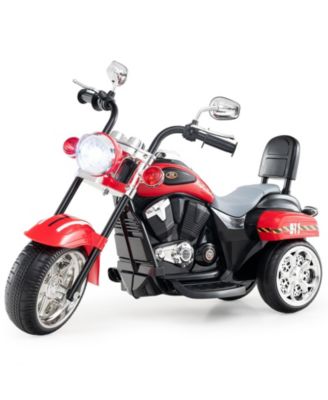 6V Electric Kids Motorcycle 3-Wheel Ride On Toy w/ Adjustable Headlight
