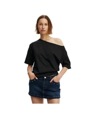 Women's Micro Low Denim Skirt