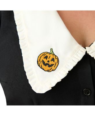 Plus Size Short Sleeve Oversized Collar Blouse