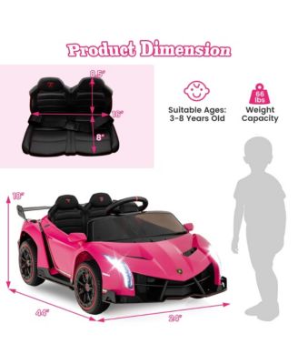 Licensed Lamborghini 4WD Kids Ride-on Sports Car 12V Battery Powered 2.4G Remote