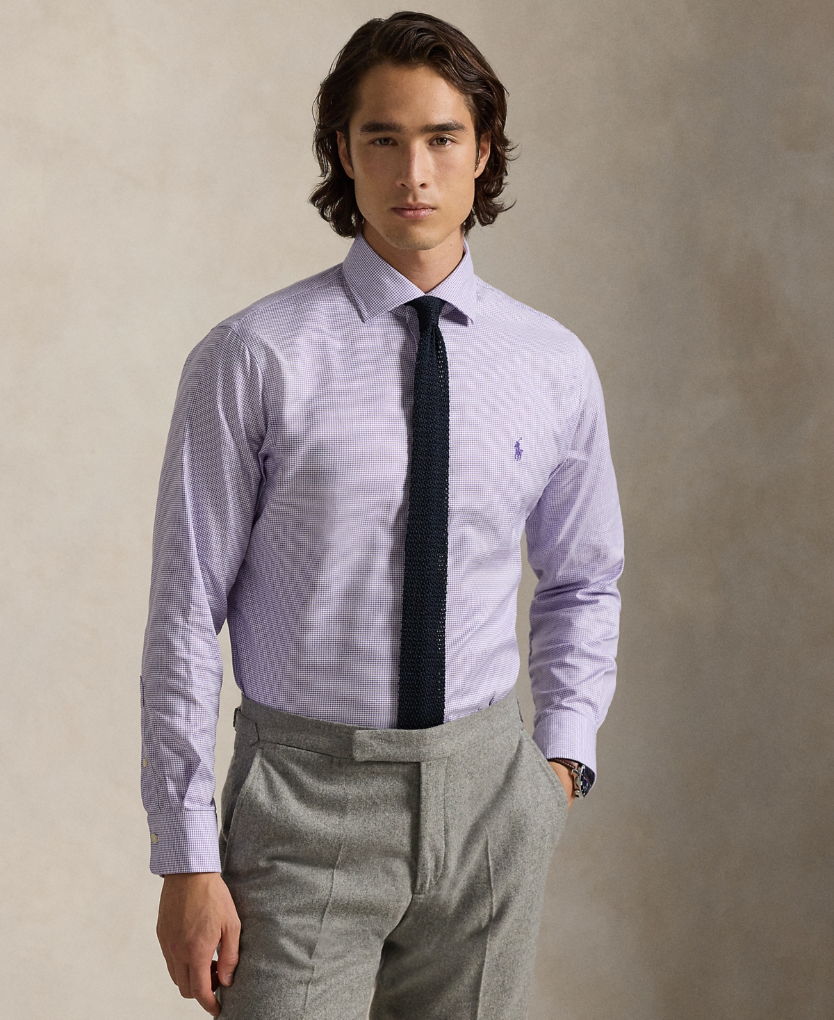 Polo Ralph Lauren Men's Long Sleeve Dress Shirts In Purple