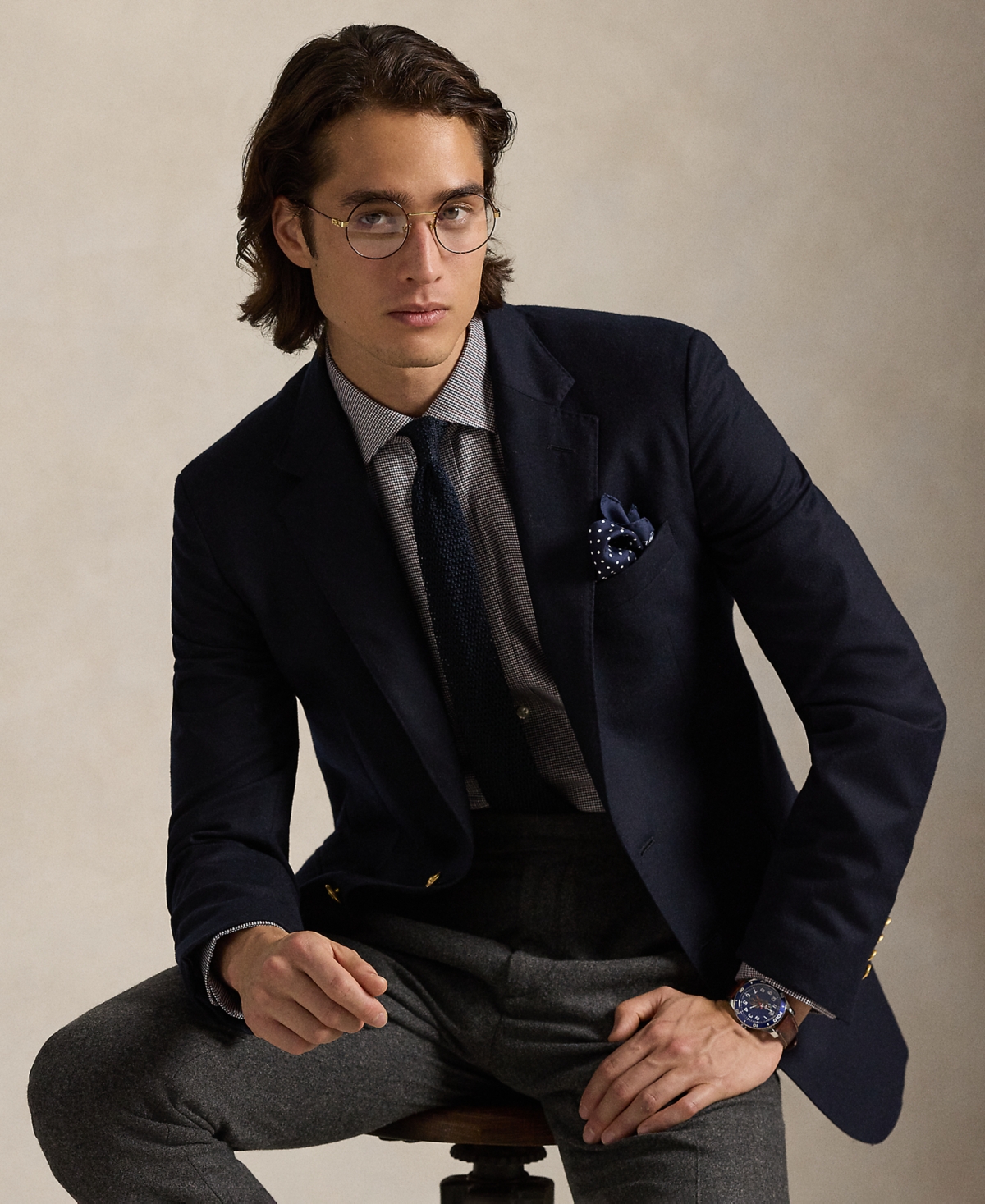 Polo Ralph Lauren Men's Checkered Oxford Classic Fit Dress Shirt