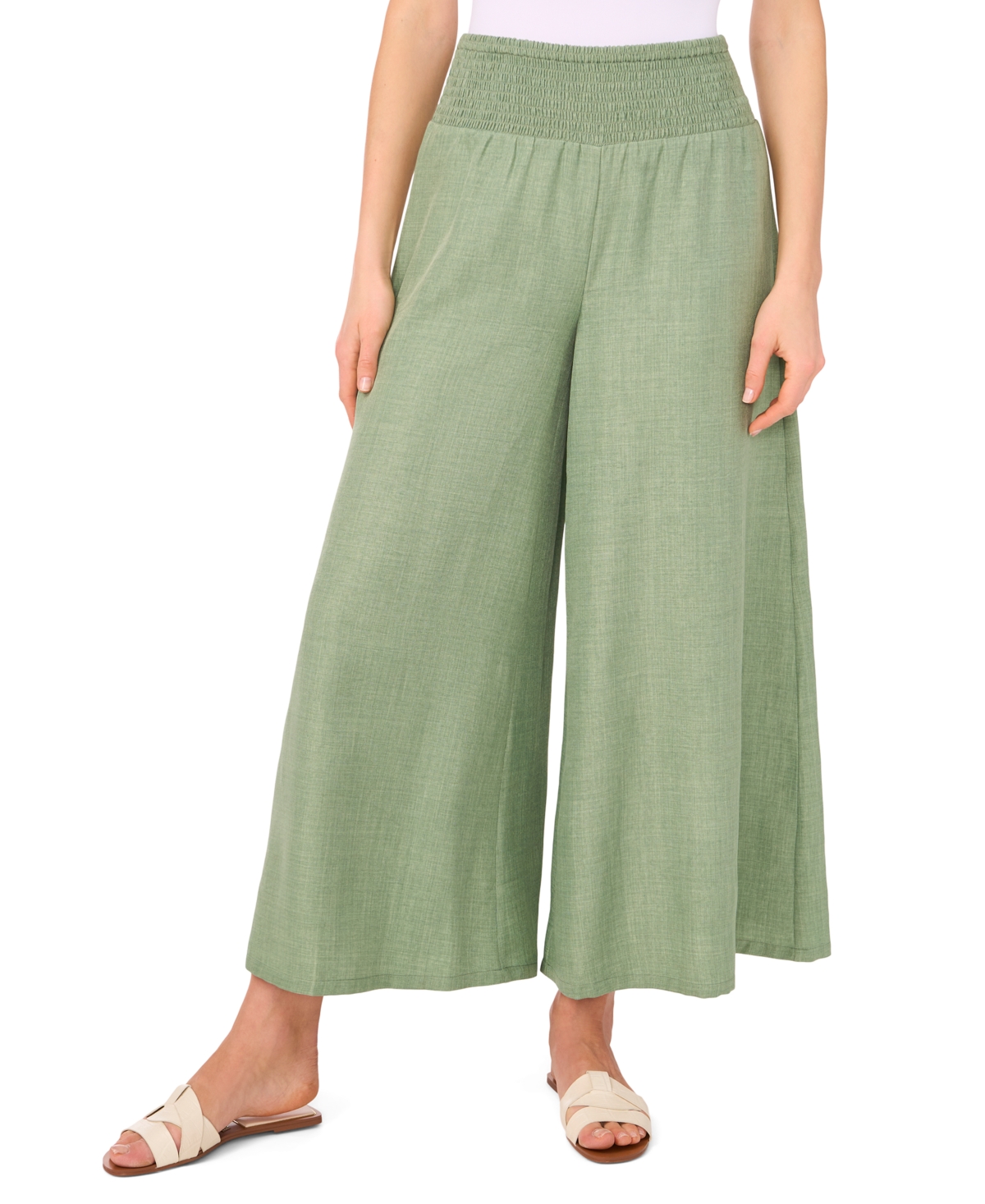 Vince Camuto Women's Cropped Wide-leg Pants In Green