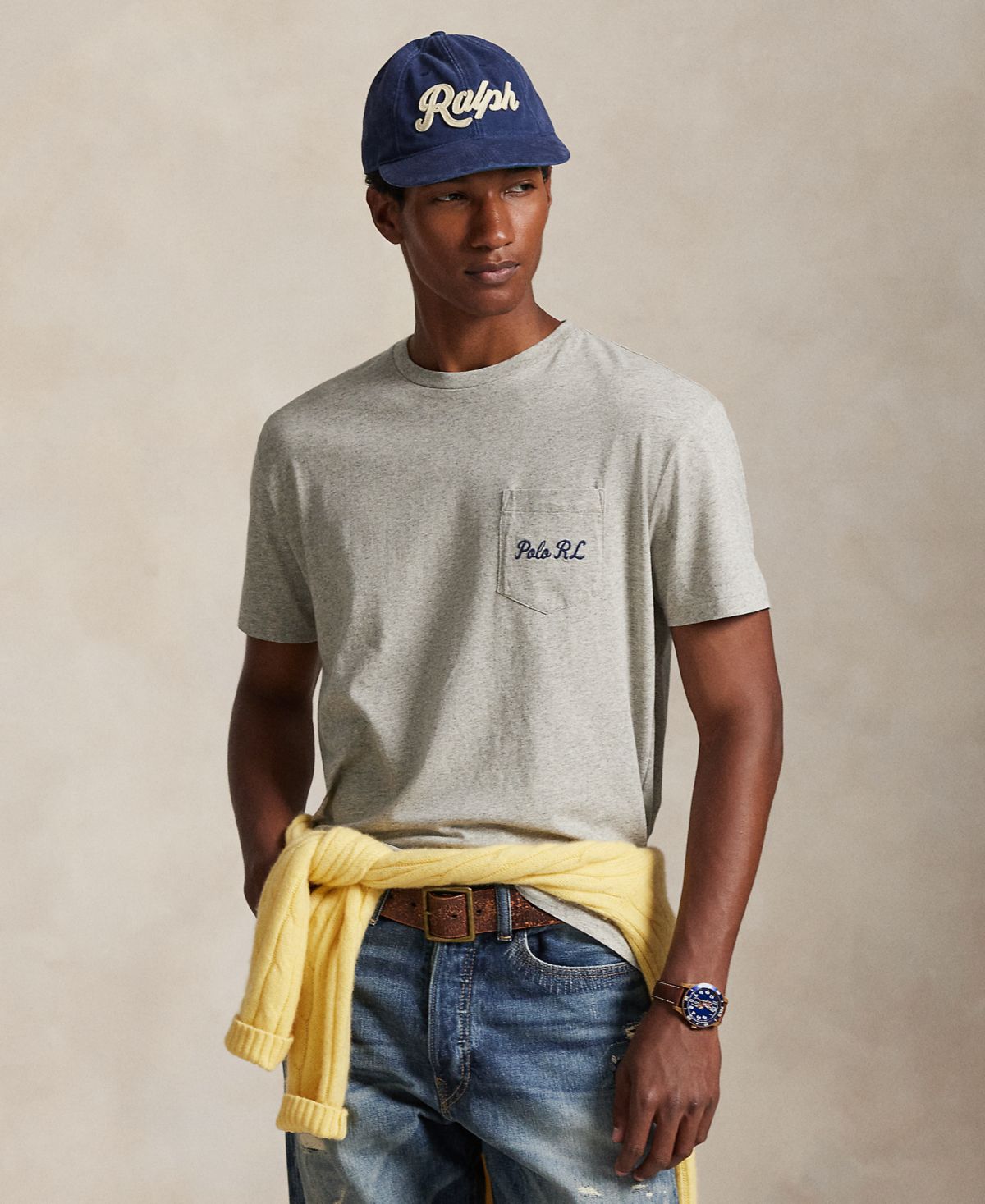 Мужская футболка Polo Bear классического кроя с коротким рукавом