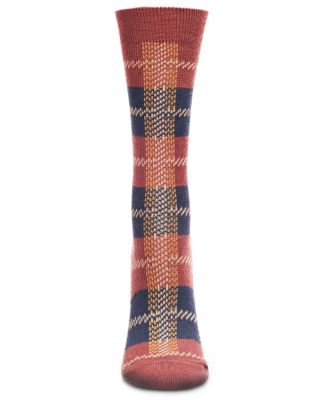 Women's Retro Vintage Plaid Crew Socks