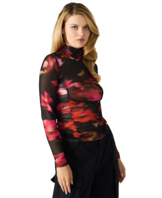 Women's Taylor Mock Neck Ruched Top