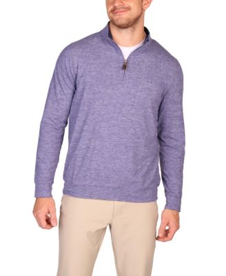 Men's Brushed Melange Super Soft Quarter Zip Sweaters