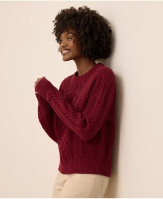 Women's Cable Knit Crew Sweater