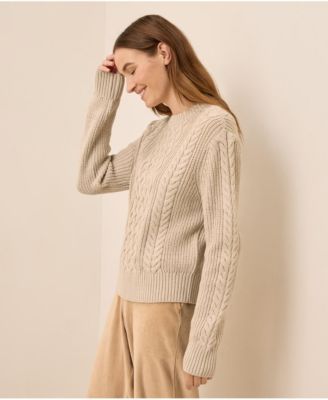 Women's Cable Knit Crew Sweater