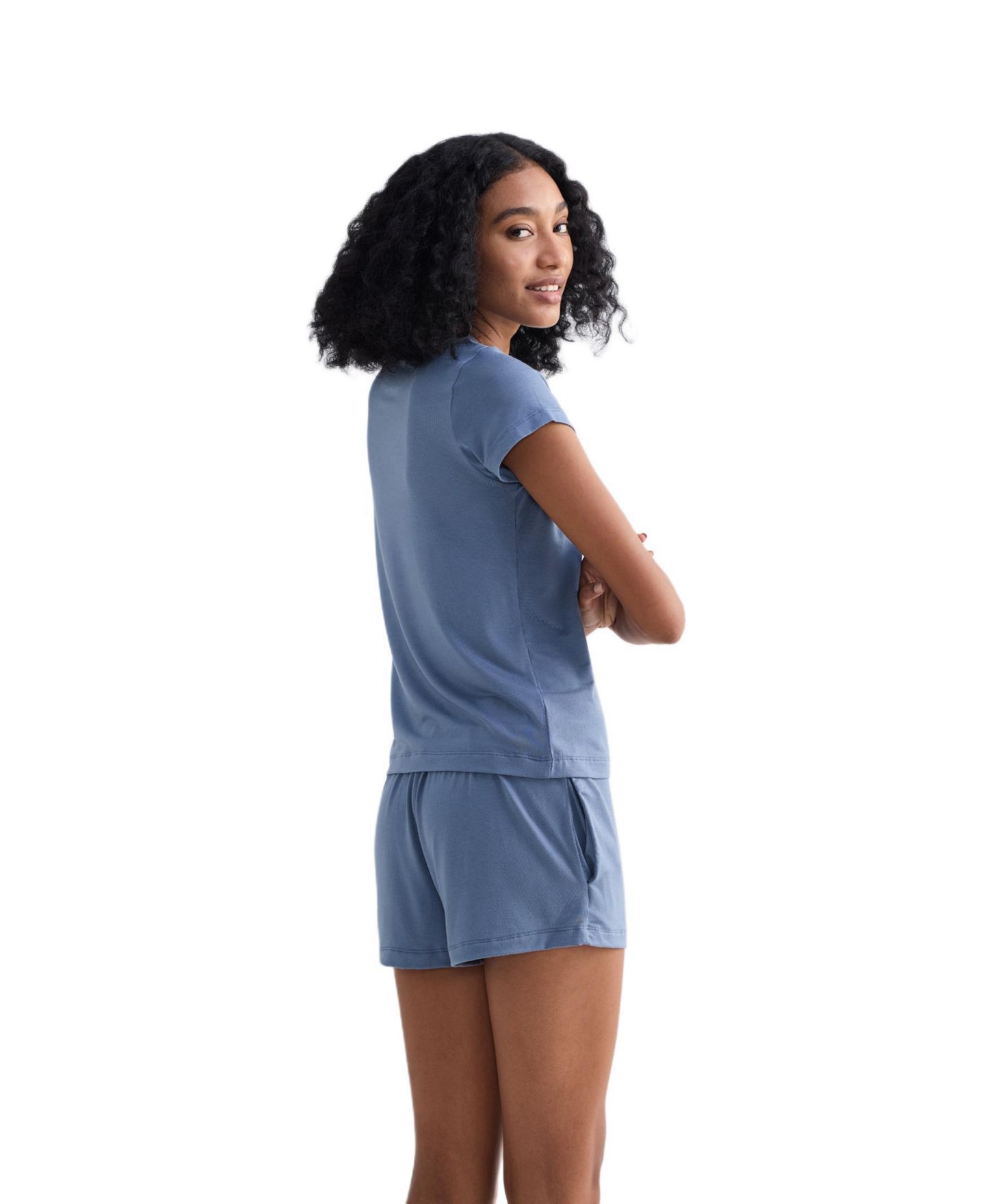 Женская футболка Reistor Essential Short Sleeve in Blue, цвет: Синий — фото 2
