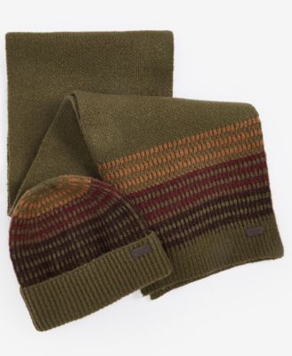 Barbour - Men's Branton 2-Pc. Stripe Beanie & Scarf Set