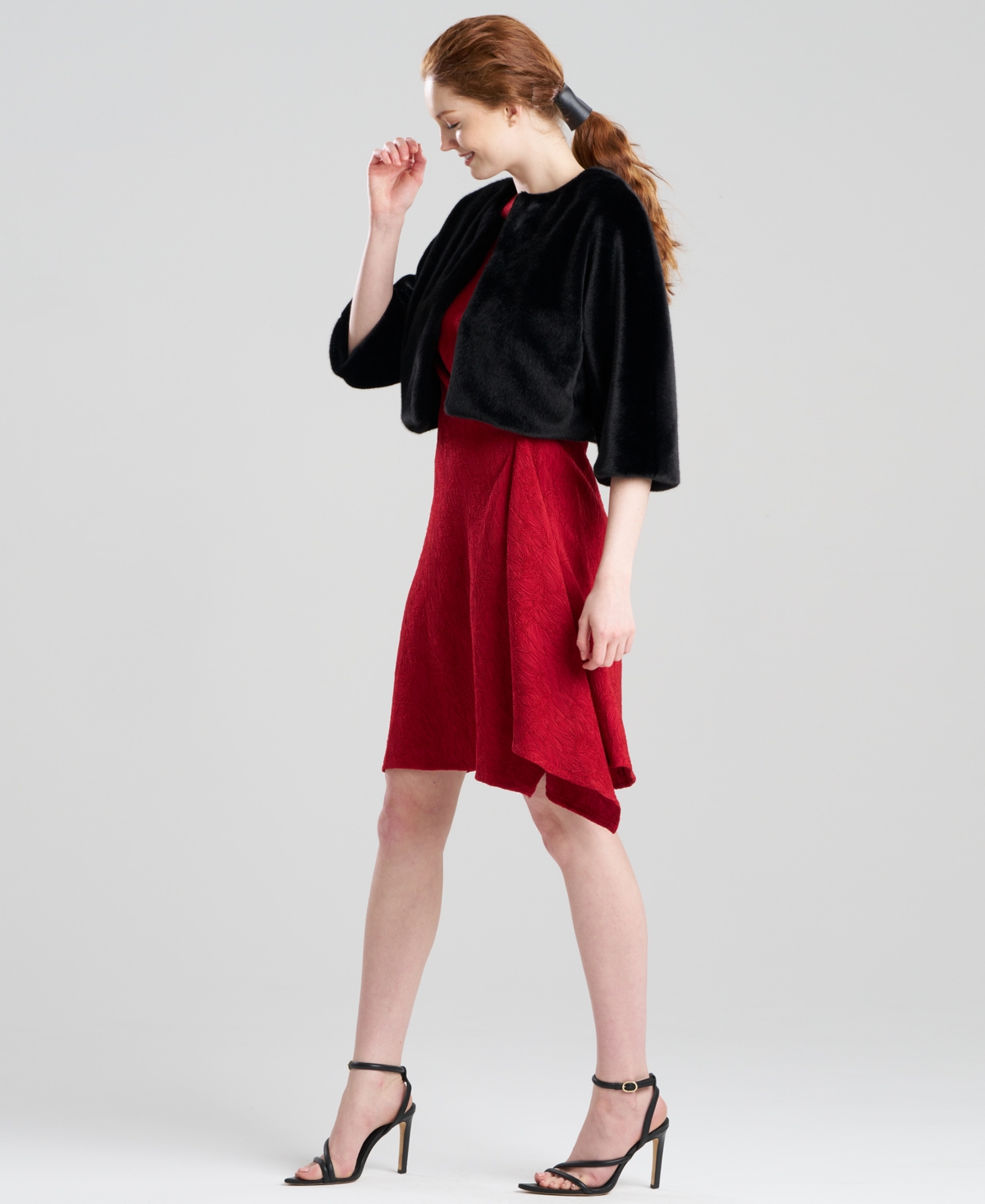 Natori Women's Open Front Sweater In Black