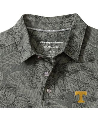 Men's Gray Tennessee Volunteers Palm Fresco Hibiscus IslandZone Polo Shirt