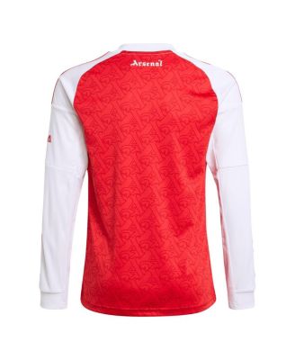 Big Boys and Girls Red Arsenal 2025/26 Home Replica Long Sleeve Jersey