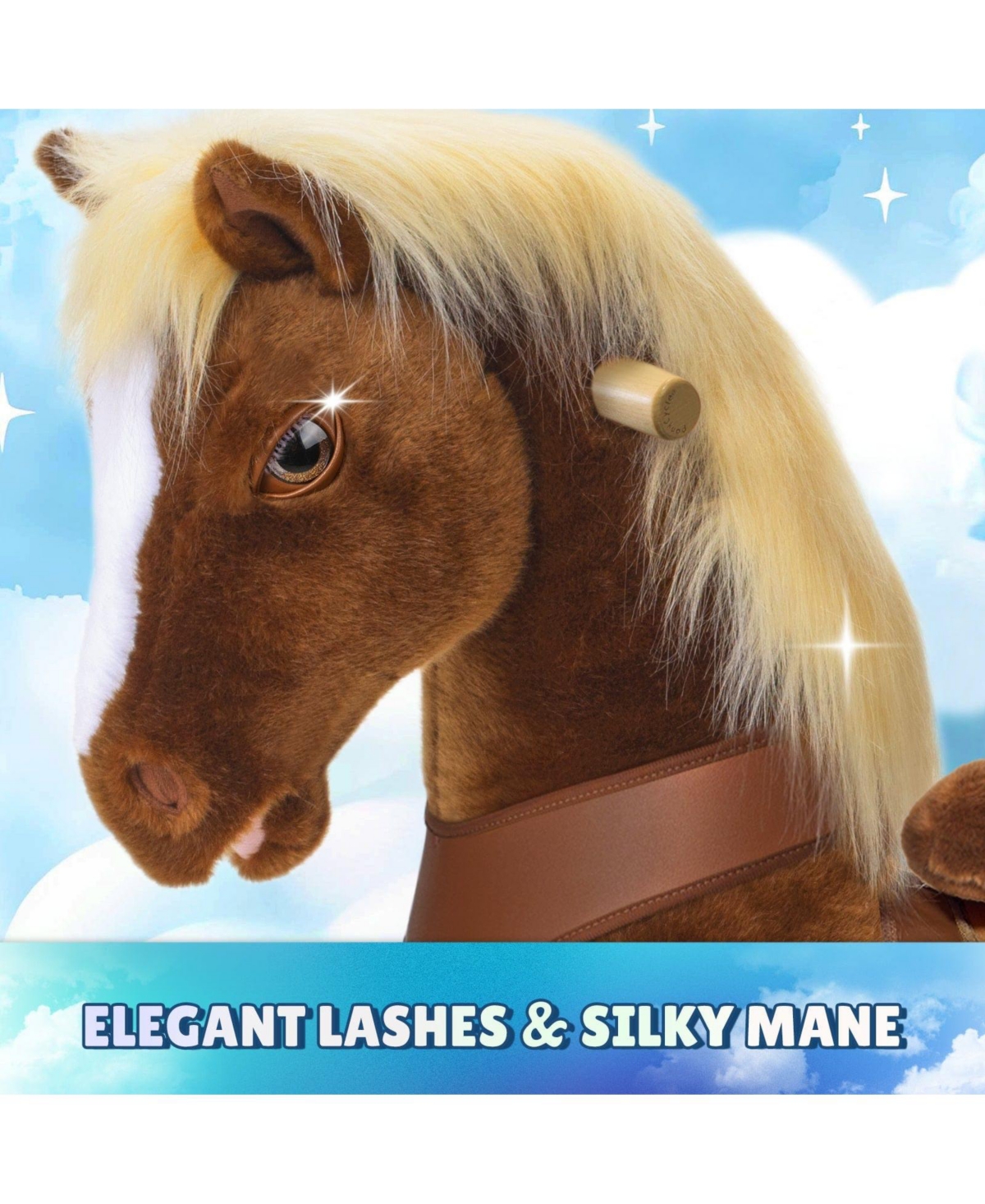 PonyCycle Model Y Brown Horse Rideable Toy for Age -4