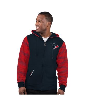 Starter - Men's Navy Houston Texans Thursday Night Gridiron Full-Zip Hoodie