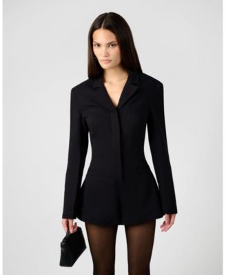 Women's Cinched Waist Blazer Romper