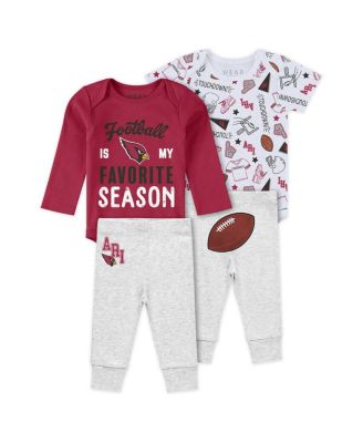 WEAR by Erin Andrews - Baby Boys and Girls Arizona Cardinals Three-Piece Turn Me Around Bodysuits Pant Set