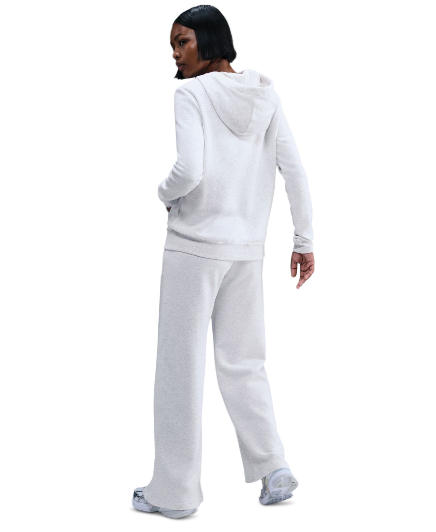 Женское худи Nike Sportswear Long Sleeve Pull-On, цвет: Берёзовый меланжевый / Серебряный — фото 5