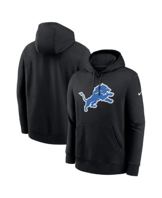 Nike - Men's Black Detroit Lions Club Fleece Pullover Hoodie