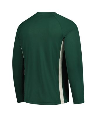 Men's Hunter Green Milwaukee Bucks 2025/26 Authentic Pre-Game Legend Dri-FIT Long Sleeve Shooting T-Shirt