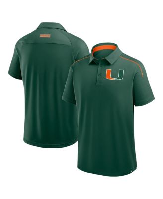 Fanatics - Men's Green Miami Hurricanes Take The Lead Defender Raglan Polo