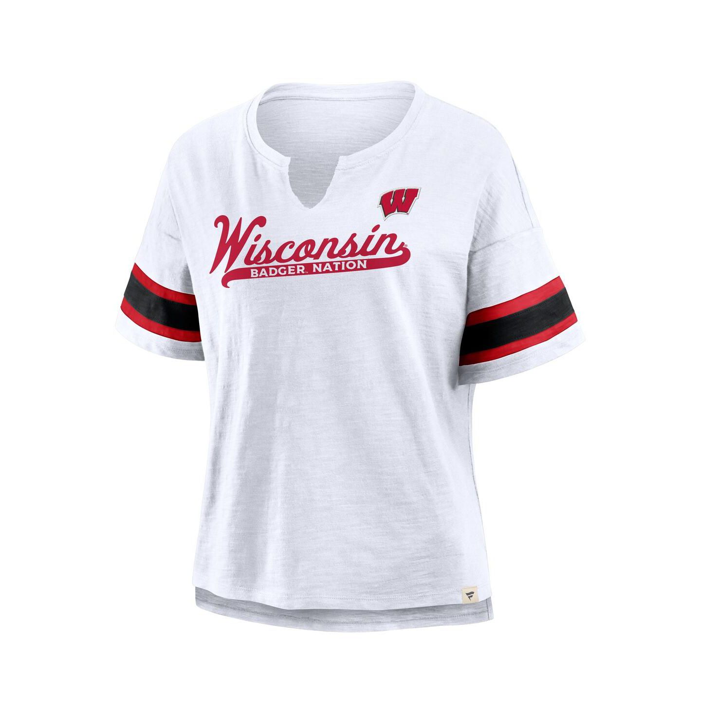 Женская футболка Fanatics White Wisconsin Badgers Hometown Premium Script — фото 4