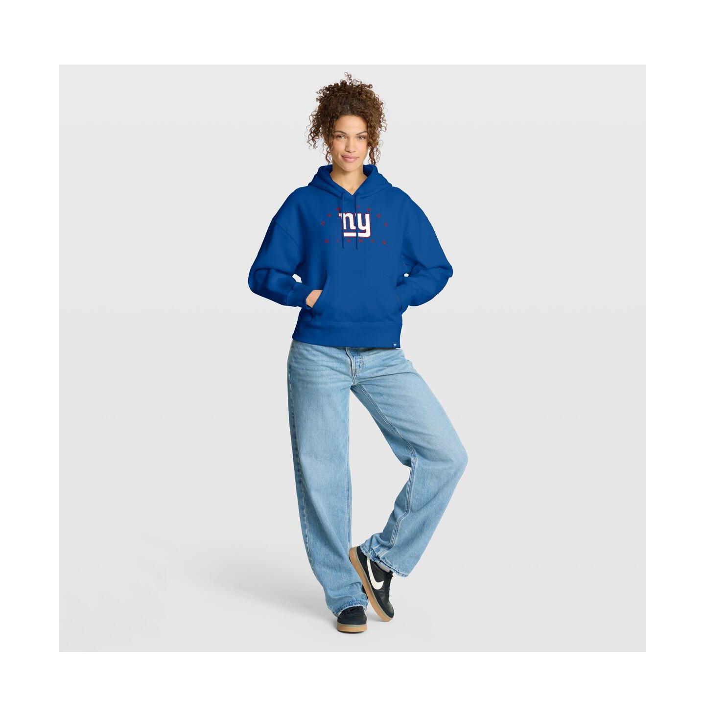 Женское худи Fanatics Royal New York Giants Eligible Receiver Legacy Pullover — фото 3