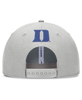 Men's Gray Duke Blue Devils 2025 Sideline Dust Pinched Rise Adjustable Hat
