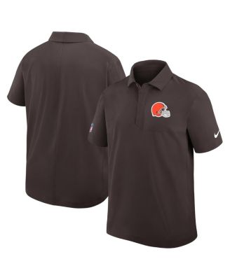 Men's Brown Cleveland Browns Sideline Woven Dri-FIT Polo Shirt