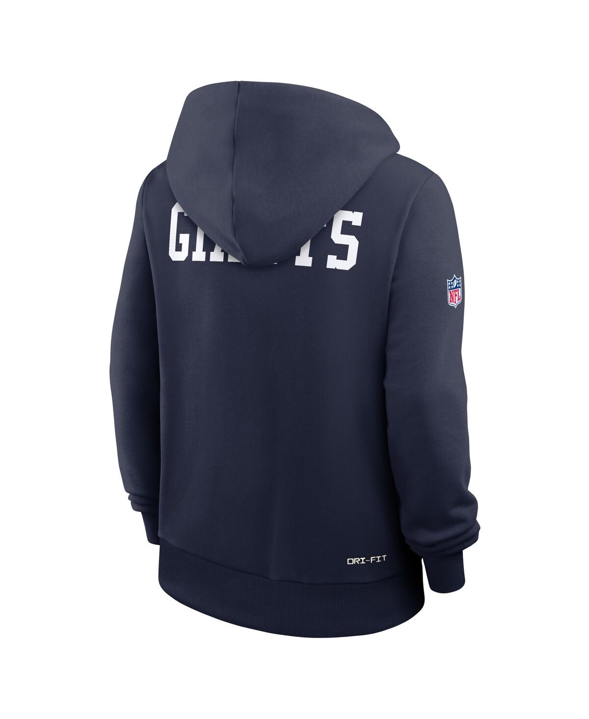 Nike Women's Royal New York Giants Throwback Sideline Standard Issue Dri-fit Hoodie In Blue