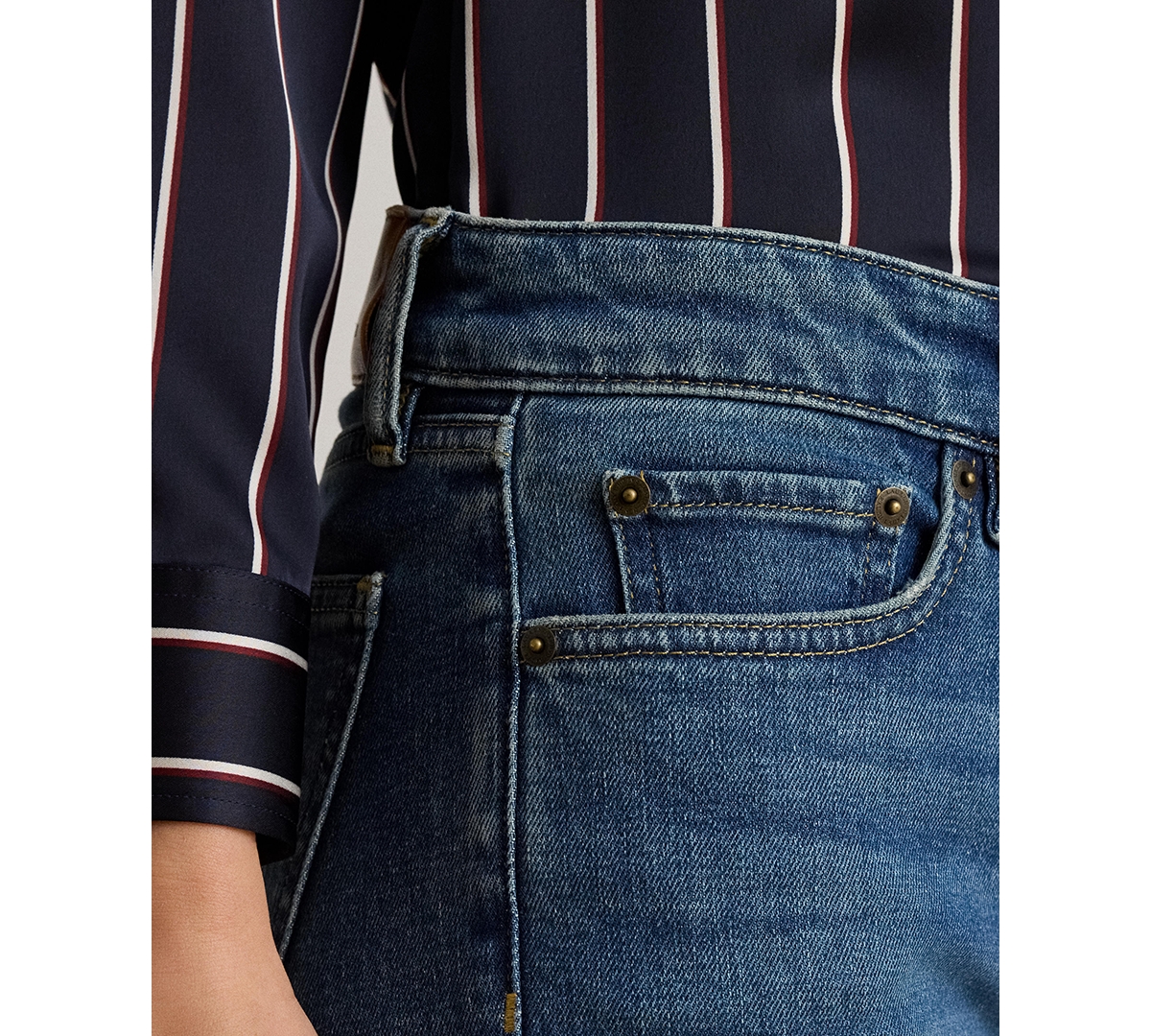 Lauren Ralph Women's Mid-Rise Straight Ankle Jeans