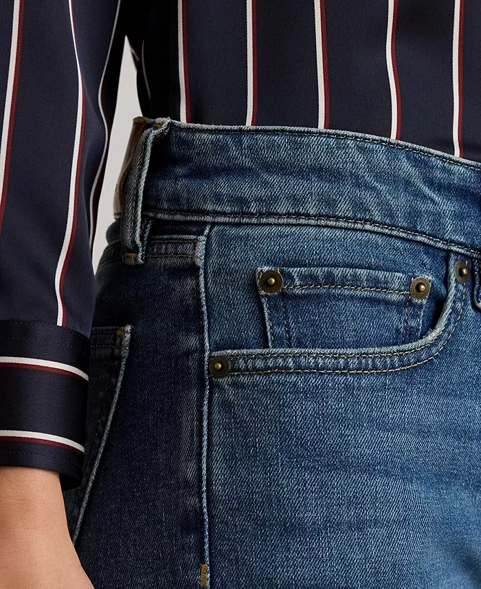 Women's Mid-Rise Straight Ankle Jeans - thumbnail 4