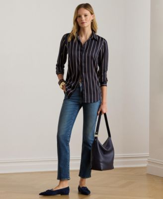 Women's Mid-Rise Straight Ankle Jeans