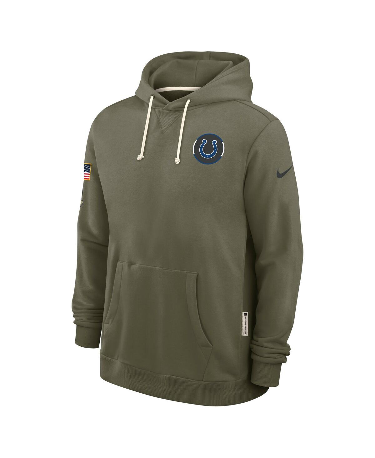 Nike Men's Olive Indianapolis Colts 2025 Salute to Service Sideline Standard Issue Dri-fit Hoodie