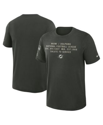 Nike - Men's Dark Green Miami Dolphins 2025 Salute to Service Sideline Slub Dri-FIT T-Shirt
