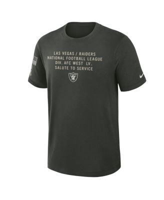 Men's Dark Green Las Vegas Raiders 2025 Salute to Service Sideline Slub Dri-FIT T-Shirt