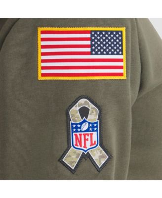 Women's Olive Seattle Seahawks 2025 Salute to Service Sideline Standard Issue Dri-FIT Hoodie