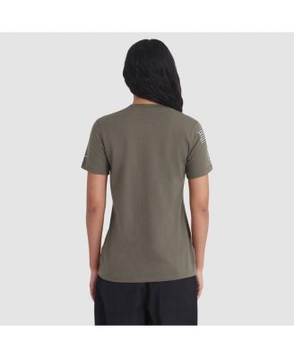 Women's Olive Green Bay Packers 2025 Salute to Service Sideline T-Shirt