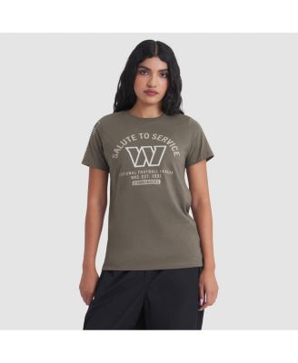 Nike - Women's Olive Washington Commanders 2025 Salute to Service Sideline T-Shirt
