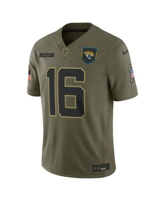 Men's Trevor Lawrence Olive Jacksonville Jaguars 2025 Salute to Service Limited Jersey