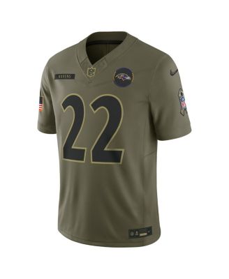 Men's Derrick Henry Olive Baltimore Ravens 2025 Salute to Service Limited Jersey