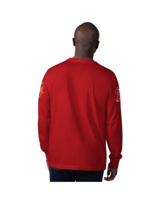 Men's Red Tampa Bay Buccaneers Extreme Clutch Hit Logo Long Sleeve T-Shirt