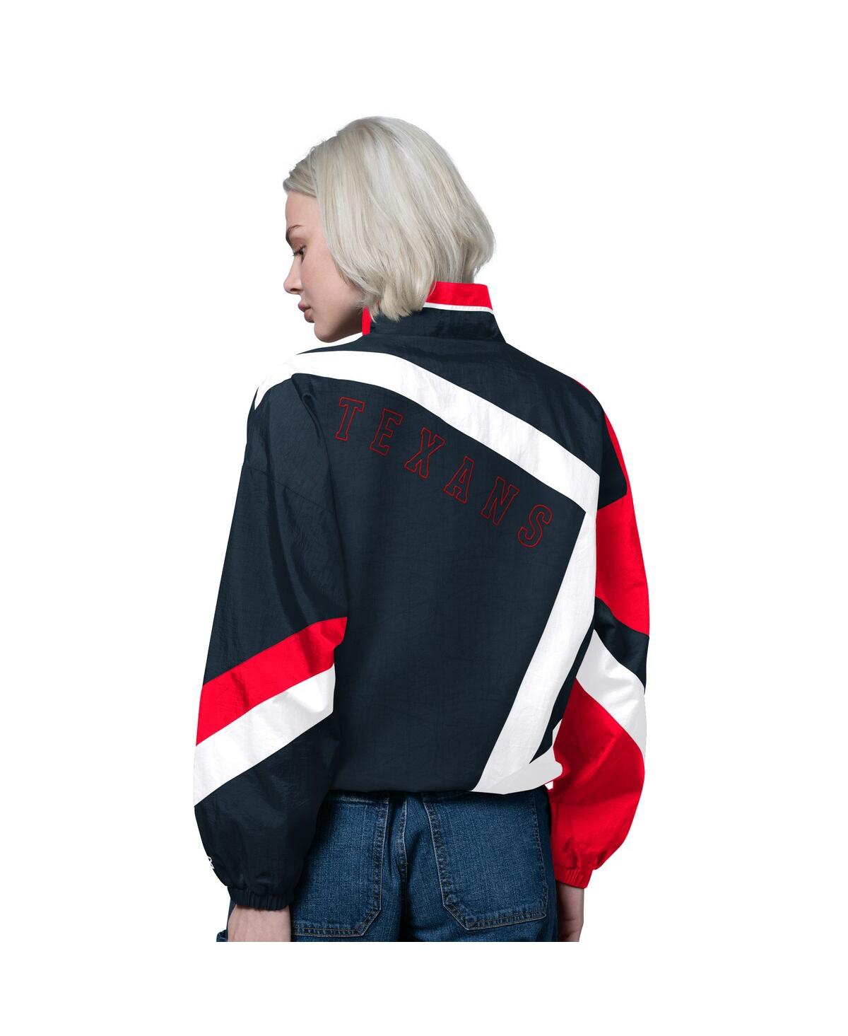 Starter Women's Navy/red Houston Texans 1st Quarter Full-zip Windbreaker Jacket In Multi
