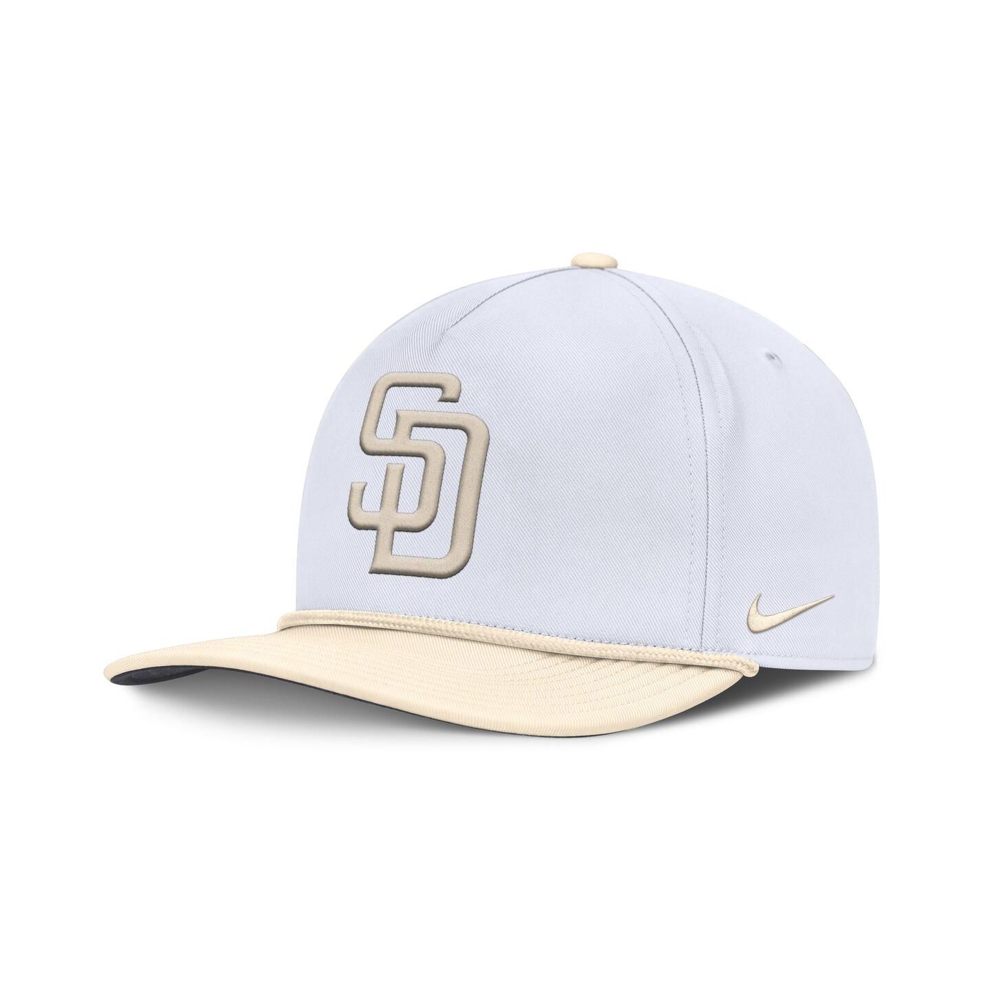 Мужская кепка Nike White/Cream San Diego Padres Pro Performance Snapback Hat — фото 1