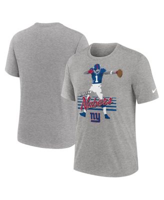 Nike - Men's Malik Nabers Heather Gray New York Giants Player Graphic T-Shirt
