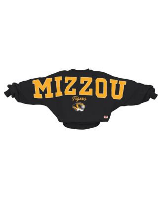 Pressbox - Women's Black Missouri Tigers Flannigan Oversized Dolman Pullover Sweatshirt