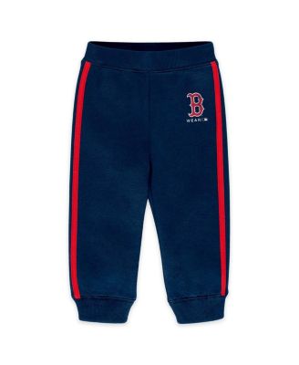 Newborn 2-Piece Navy Boston Red Sox Fleece Crewneck and Pants Set
